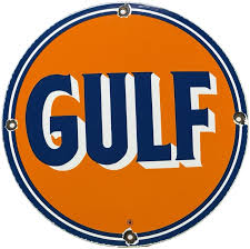 VINTAGE GULF GASOLINE PORCELAIN SIGN GENERAL STORE GAS ...