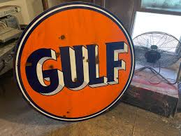 Antique Style-barn Find Look Gulf Gasoline Oil Dealer Sales ...
