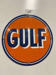 Gulf Porcelain Sign - Pearce & Associates