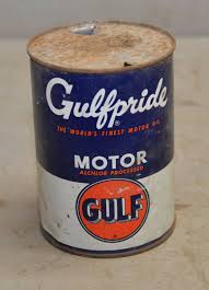 Vintage Gulf Gulfpride motor oil one quart gas service ...