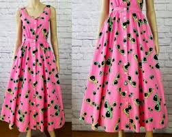 1980s Barbie Pink Pop Art Sunglasses Dress, Vintage 80s Neon Day Glo Novelty Maxi, Retro Kitsch 1950s Style Cotton Sundress Small S Medium M - Etsy