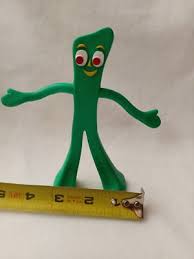 VINTAGE Green GUMBY Rubber Figure Prema Toy Co Bendable 6" Tall Figurine | eBay