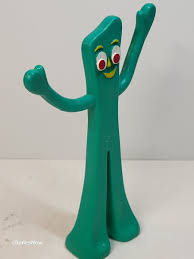 VINTAGE Green GUMBY Rubber Figure Prema Toy Co Bendable 6" Tall Figurine | eBay
