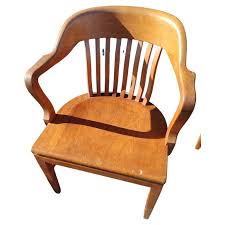 Set of 5 C1946 Walnut Bankers Jury Room Chairs by Gunlocke Chair Co. at 1stDibs