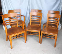 Bargain John's Antiques | Antique Set of Six solid sturdy Oak Chairs - Bargain John's Antiques
