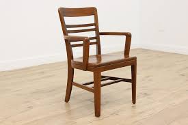 Midcentury Modern Vintage Walnut Office Desk Chair, Marble