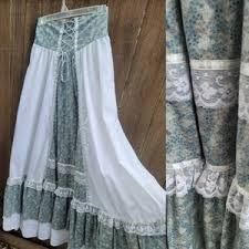 Vintage Gunne Sax Skirt 5 7 XS Maxi Skirt Sample Sale Skirt Multi Tired Lace Skirt Blue Floral White Boho Cottage Core - Etsy