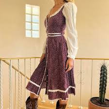 Vintage Gunne Sax Maroon Dress - Etsy