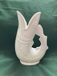 Gurgling Cod Fish Pitcher White 10 in Authentic Shreve Crump & Low Boston Fun | eBay