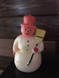 Vintage Set of 4 Holland Christmas Candles Santa/Snowman ...
