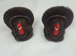 Vintage Wax Turkey Thanksgiving Candles / Bookends | eBay