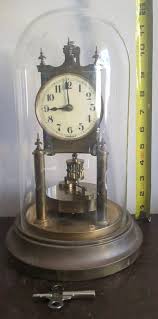 1908 WORKING Gustav Becker MEDAILLE D'OR Anniversary CLOCK Glass Dome KEY DISC | eBay