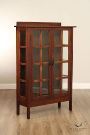 Gustav Stickley Antique Mission Oak and Glass Two-Door China ...