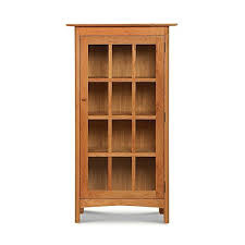 Heartwood Wood 1-Door Bookcase w/Glass Doors at Futonland