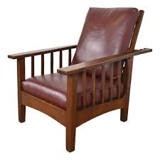 Stickley Brothers Style Antique Mission Oak Arts & Crafts Reclining Morris Lounge Chair, Circa 1900 | Chairish