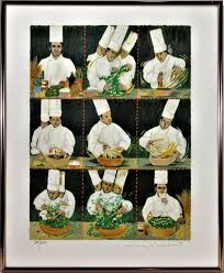 Guy Buffet - Caesar Salad with Parmesan Croutons, Chef Michel Richard of Citrus and two more. at 1stDibs | guy buffet poster, guy buffet prints, guy buffet lithograph