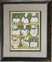 Guy Buffet - original, limited, signed, framed lithograph "Chef Splitchal" | eBay UK