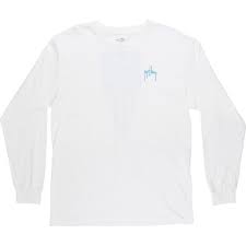 GUY HARVEY Allegiance White Long Sleeve Tee, Men's Sz.XL ...