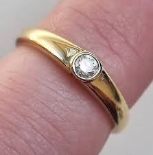 1Ct Flush Set Natural Moissanite Solitaire Wedding Ring in 14K Yellow Gold Over | eBay