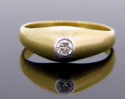 French GYPSY Diamond Ring, 18kt Gold and Platinum, Circa 1940 - Etsy