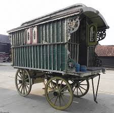 Sold at Auction: A Burton/Reading type Gypsy Caravan with carved