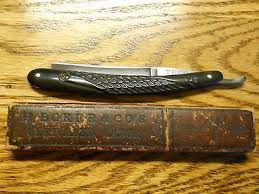 VINTAGE H BOKER & CO GERMANY #106 TREE STRAIGHT RAZOR W/BOX ...