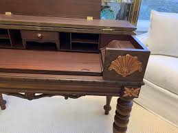 Vintage Edwardian Walnut Spinet Desk by h.e. Shaw ...
