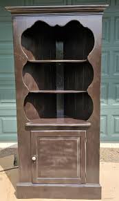 Vintage 1927 Corner Hutch: Solid Wood Cupboard, Scalloped ...