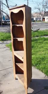 Antique Wood Corner Shelf: Rustic Farmhouse Display Bookcase ...