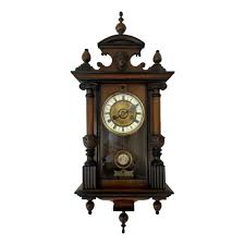 Victorian Walnut Vienna Wall Clock, 1870s | Chairish