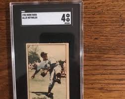 Allie Reynolds 1952 Berk Ross Baseball Card SGC 4 (original ...
