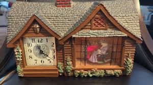 Vintage Haddon Home Sweet Home Clock Rocking Granny Model #30 Gray Roof Working | eBay