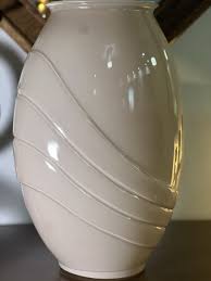 16” Tall Vintage Art Deco Mid Century large Taupe/pink Glass Vase anchor hocking | eBay