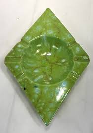 Vintage Mid Century Modern ceramic Ashtray MCM Green Bubble ...