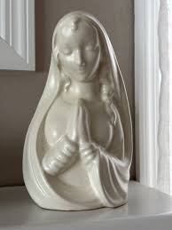 Vintage HAEGAR U.S.A. Pottery Mother Mary Madonna Planter ...