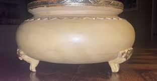 Vintage Chinese Turned Wood And Gold Gilt PLANTER bowl Bansai Ikebana | eBay