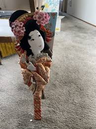 Vintage Japanese Geisha Doll In Glass Wood Case | eBay