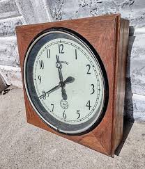 Antique Hahl Pneumatic Automatic Time Systems Wall Slave Clock in Oak Case | eBay