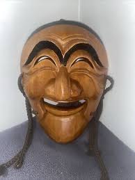 Vintage Korean Decorative Mask Wood Carved | eBay