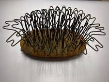 Vintage Green Metal Blue Ribbon Flower Holder Co #3 Cuyahoga Falls Ohio Frog for sale online | eBay