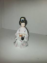 Antique Geisha Girl Holding Slippers Figurine #2221 - Etsy