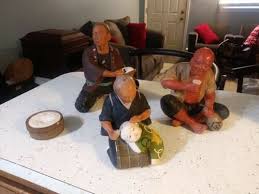 3) VTG NAPCO CERAMIC JAPAN FIGURES DRINKING SAKE - HAIR ...