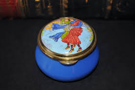 Vintage Danbury Mint Enamel Trinket / Pill Box Christmas Ice ...