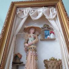 Vintage Doll House Scenery Shadow 3D Box Painting Miniature Wall Victorian | eBay