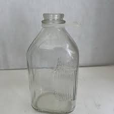 Vintage Milk Jug. Heavy Glass With Plastic Handle 64 Oz ...