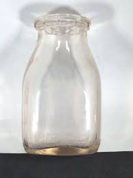 Vintage Quality OTTO'S Half Pint milk Glass Bottle Clear w ...