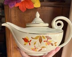 Hall's Superior Quality Jewel 3-piece Tea Autumn Leaf Aladdin Teapot (small Chip on Infuser) - Etsy