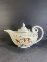 VTG Hall's Superior Quality Kitchenware Mary Dunbar Aladdin Tea Pot Autumn Leaf | eBay Australia