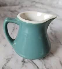 Hall Teal Pottery Creamer Cream Pitcher Retro Vintage ...