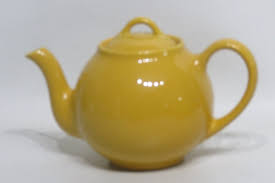 Lipton's Tea Golden Yellow Ceramic Teapot MCM Vintage | eBay